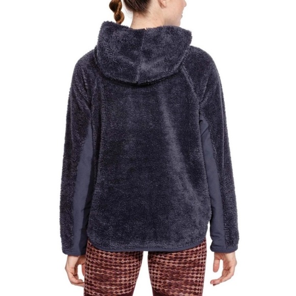 Nike Sherpa Therma Fleece Training Pullover Hoodie Dark Purple Women's M - Picture 2 of 10